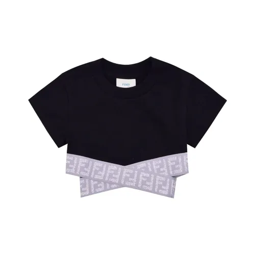 FENDI Короткий рукав T-рубашки SS23 Черный Детский