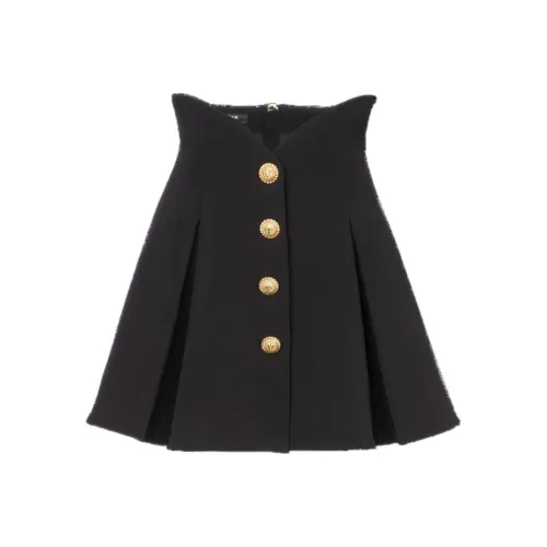 BALMAIN Черные Женские Повседневные Короткие Юбки