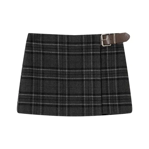 Ouyang Повседневные короткие юбки Женские Серые оттенки