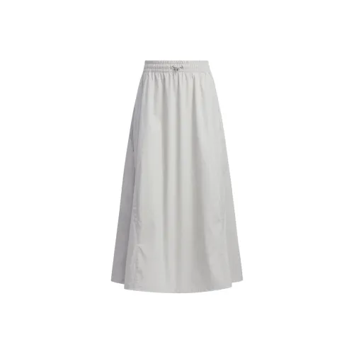 Adidas VOLUME Юбка Повседневная Длинная Юбка Женская Светло-Серый
