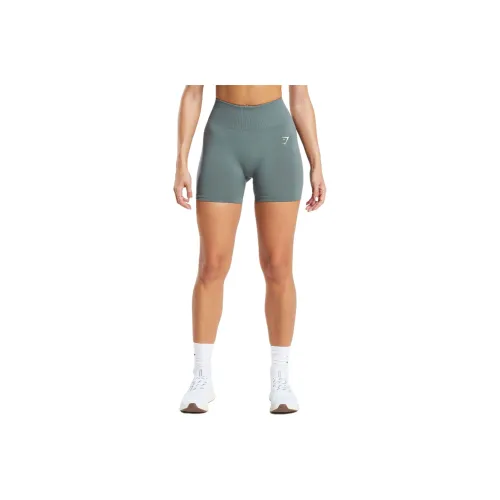 GYMSHARK Спортивные шорты Женские Циановый