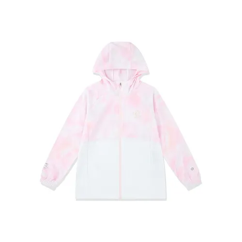 QIAODAN Куртка Oriole Розовая с Полным Принтом Подростки