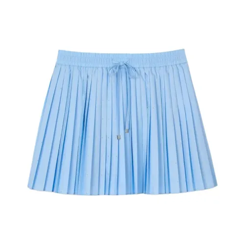 Sandro Повседневные короткие юбки Женские Небесно-голубой