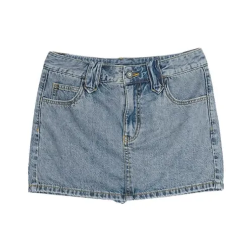 A21 Джинсовые короткие юбки Женские Светло-синие