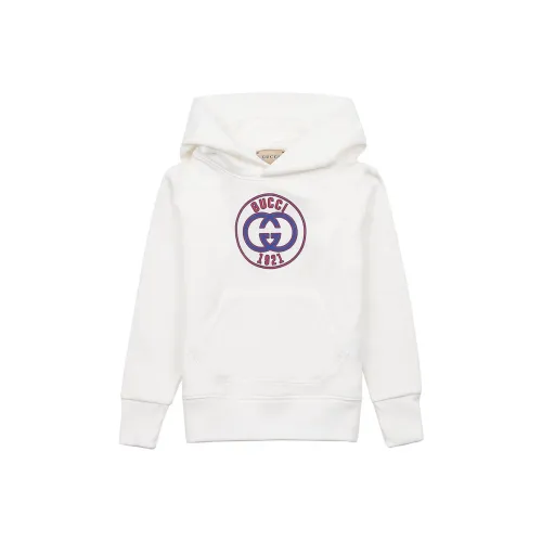 GUCCI С принтом Хлопок Джерси Толстовка Белый Детский