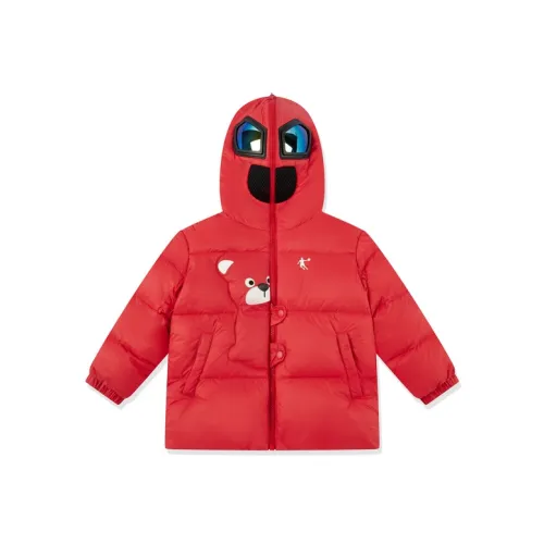 QIAODAN Пуховик Зачарованный красный для детей 3-7 лет