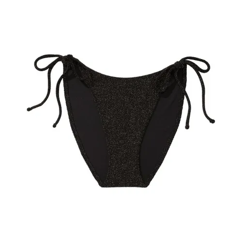 Victoria's Secret Розовый STRING Бикини Низ Чисто черные Плавки Женские Чисто черный