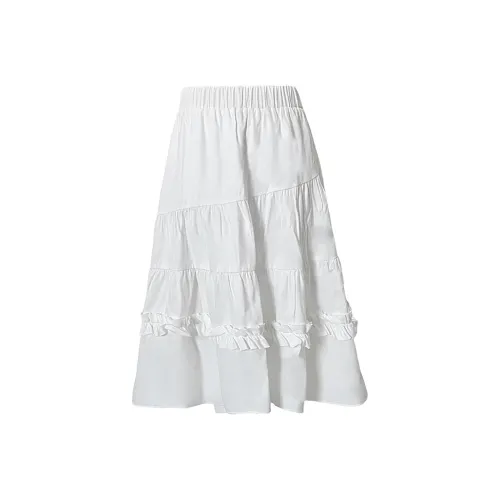 MJB Повседневный Длинный Юбка Женская Белая