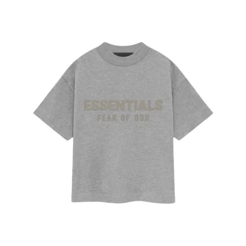 Fear Of God Essentials T-рубашка SS24 KIDS SS Tee Темно-пшеничный серый для детей