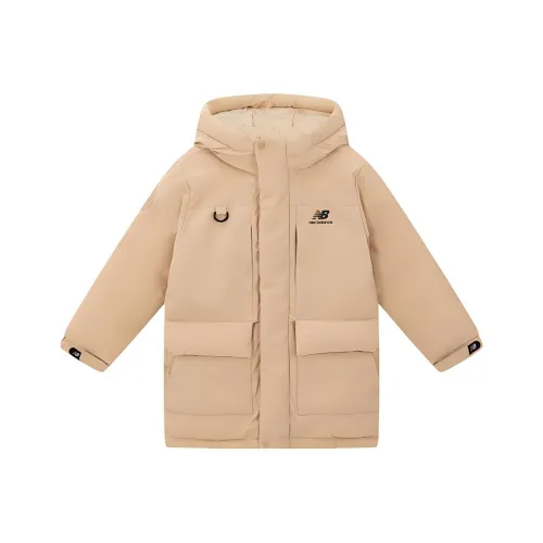 New Balance совместный бренд Пуховик Бежево-желтый для детей 3-7 лет
