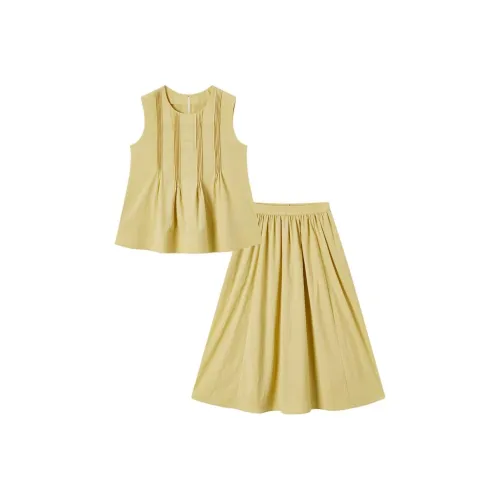 EICHITOO Комплект с юбкой Женские Светло-желтый