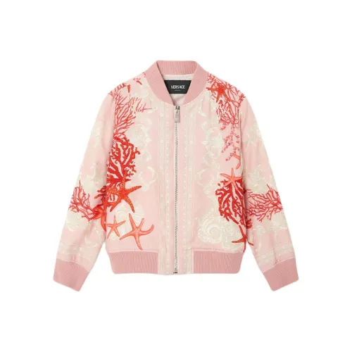 VERSACE LA Vacanza Праздника Коллекция SS24 Куртки Пальто Детский Коралловый