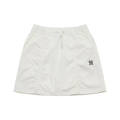 Mlb Base Logo New York Yankees Basic Collection SS25 Повседневные короткие юбки Женские Слоновая кость