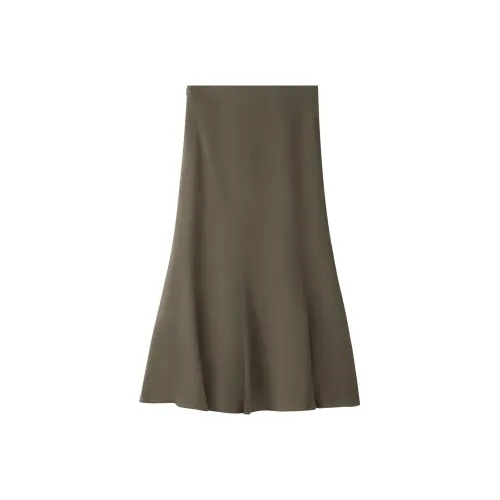 THE SEA LIFE Повседневный Длинный Юбка Женские Чайный Коричневый