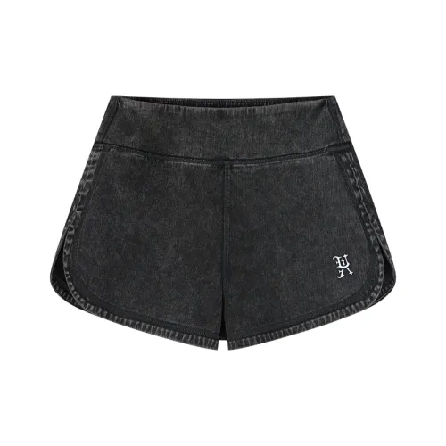 UOOYAA Темно-серые женские джинсовые шорты