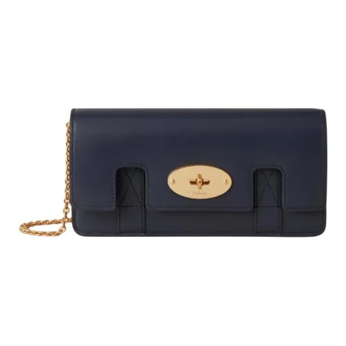 Mulberry High GLOSS Кожа Одно плечо Клатч Женские Ночной Небесный Цвет