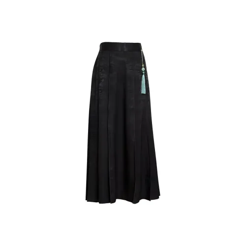 LIZZY Повседневная длинная юбка женская черная