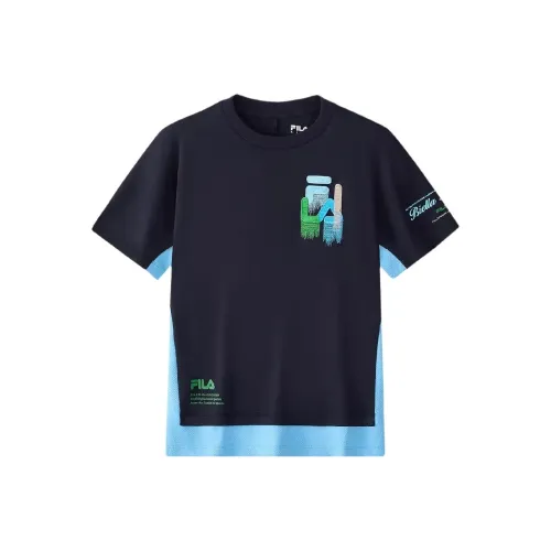 FILA KIDS Синий черный Унисекс Футболка