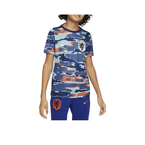 Nike T-рубашка Netherlands ACADEMY Pro Void Синий Белый Подростки