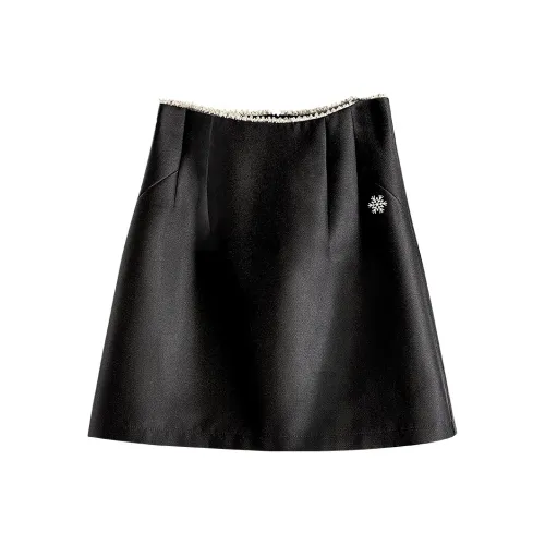 Cypress House Повседневные короткие юбки Женские Черный