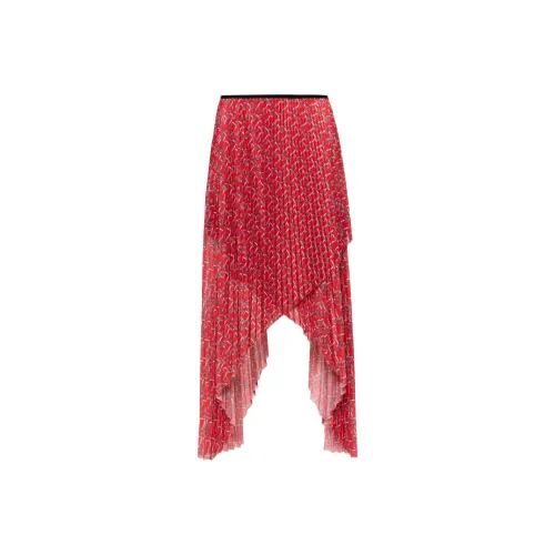 Burberry Повседневный Длинный Юбка Женские Красный