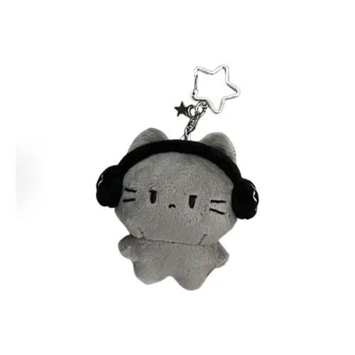 AECELI Наушники с насадкой для затыкания носа Серый Котенок Кукла Плюшевая Подвеска 8 см Высокий