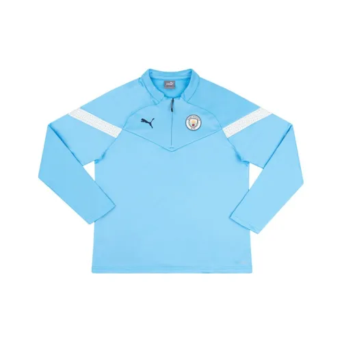 PUMA Manchester City 1 4 Zip Training Fleece Top Football Jersey Women's Blue