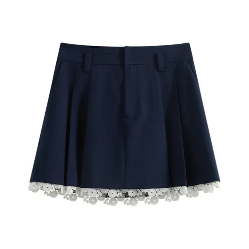 FANSILANEN Повседневные короткие юбки женские темно-синие