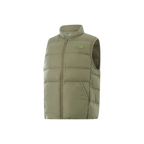 LINING YOUNG Пуховый жилет Темно-оливковый зеленый