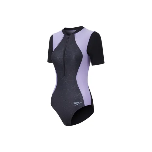 Speedo Черный/фиолетовый Женские Ван-Пис Купальники