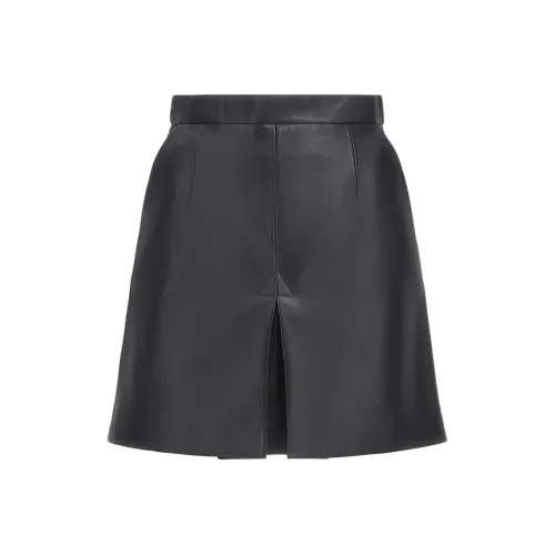 Roberto Cavalli SS24 Кожаные короткие юбки Женские Черный