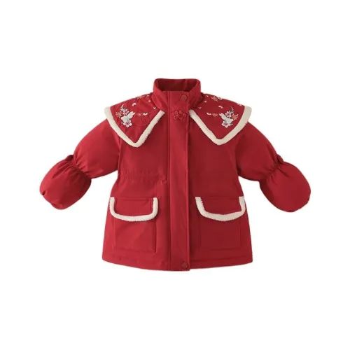 JELLYBABY Хлопковый пуховик Красный для детей 3-7 лет