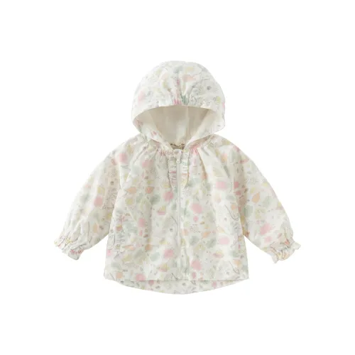 DAVE BELLA Куртка Бежевая Основа с Принтом для Детей Возрастом 3-7 Лет