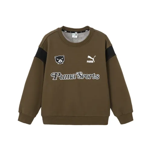 PUMA Свитшот Sportstyle Collection Club Кофейный Детский