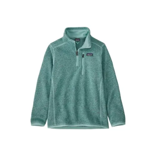 Patagonia Толстовка Детская одежда Better Sweater с 1 4 молнией флис зеленый детский