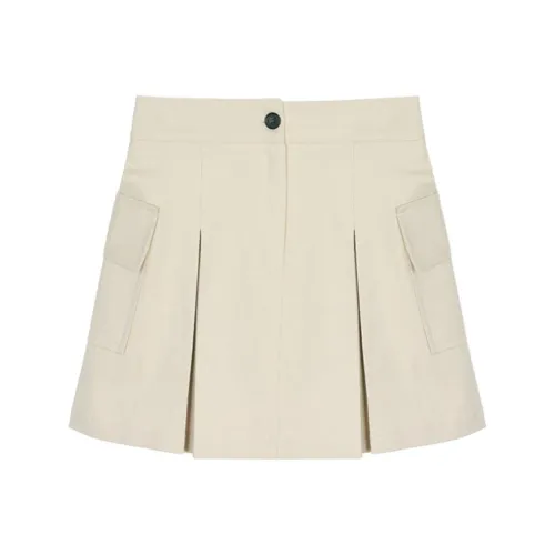 Nick Nicole SS25 Повседневные Юбки Женские Светлый Бежевый