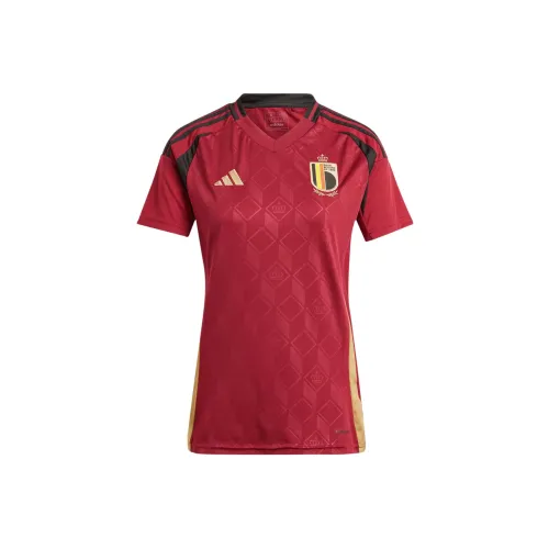 Adidas Belgium 24 Дом Джерси Футбол Джерси Женские Красный