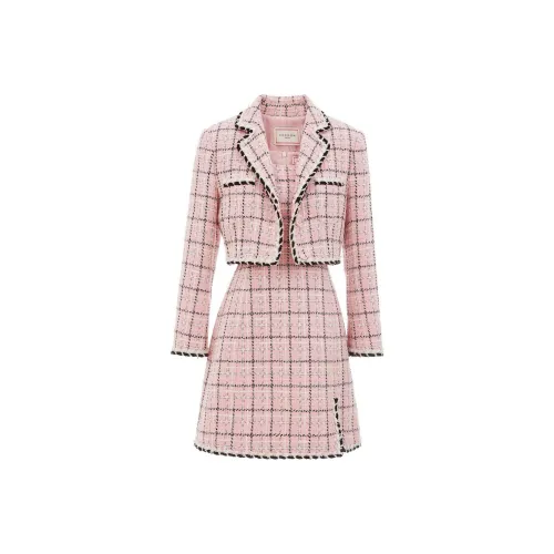 Cocoon Набор Розовый топ + Розовое платье Женские комплекты с юбкой