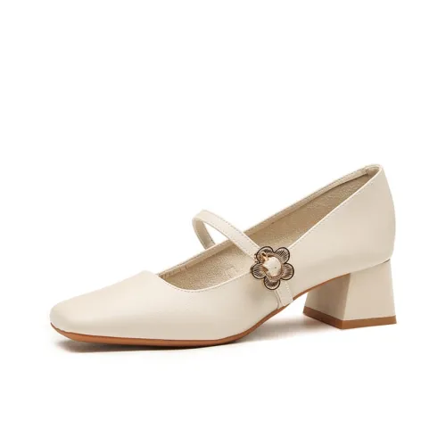 TATAYA Грубый каблук Мэри Джейн Женские обувь