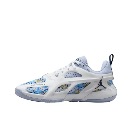 Джордан Heir Collection Slip-resistant Abrasion-resistant Low-top Баскетбольные кроссовки Женские Синий Белый