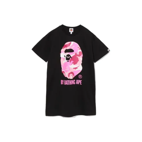 A BATHING APE Голова Series Письмо Однотонный Умеренный Детское Платье Лето Подростки