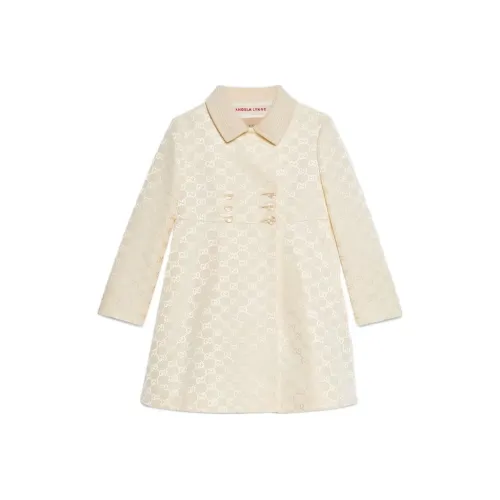 GUCCI Экрю Kids Шерстяное пальто