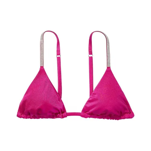 Victoria's Secret SHINE Ремень Бикини треугольник Топ Ягода Румяна Бикини Женские Ягодно-красный