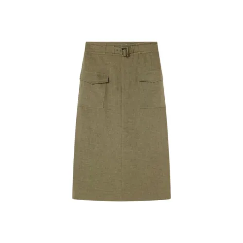 Goodland Повседневный Длинный Юбка Женская Армейский Зеленый