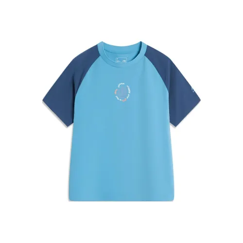 LINING YOUNG Темно-озерно-голубой Школьный возраст T Рубашки