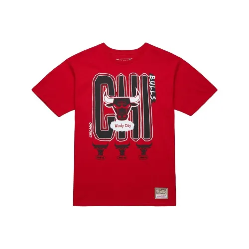 MITCHELL NESS SU25 100% хлопок T-рубашка унисекс красная