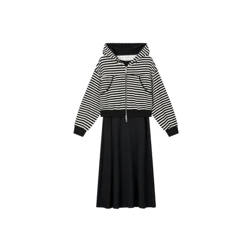 VIMLY Черный Женские Комплекты с Юбкой