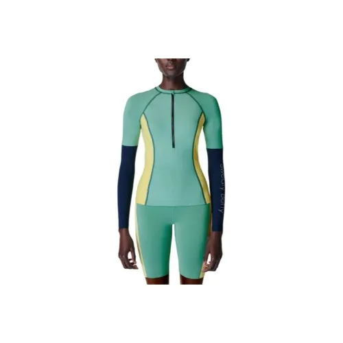 Sweaty Betty Двухкомпонентный купальник женский Spectrum зеленый пэчворк