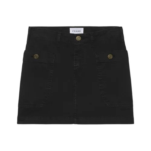 Рамка SS24 Джинсовые короткие юбки Женские Черный