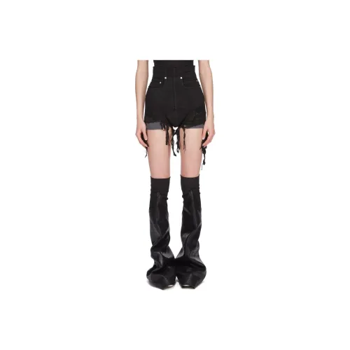 Rick Owens DRKSHDW Черные Женские Джинсовые Шорты
